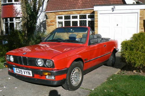 1990 BMW E30 320I CONVERTIBLE - STRAIGHT 6 CYL SOLD