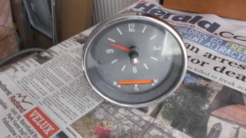 1960 Rare VDO Clock/Fuel gauge made in Germany For Sale