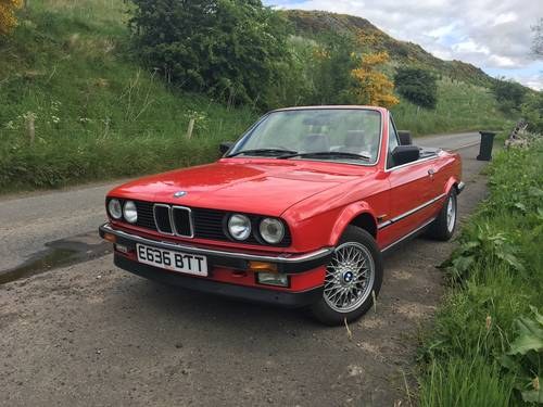 1988 BMW E30 320i convertible - automatic - 67941 miles For Sale