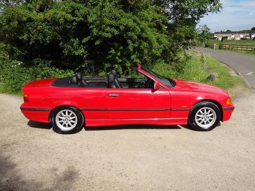 1999 V REG BMW 328i CONVERTIBLE,RED,RARE MANUAL,FSH For Sale