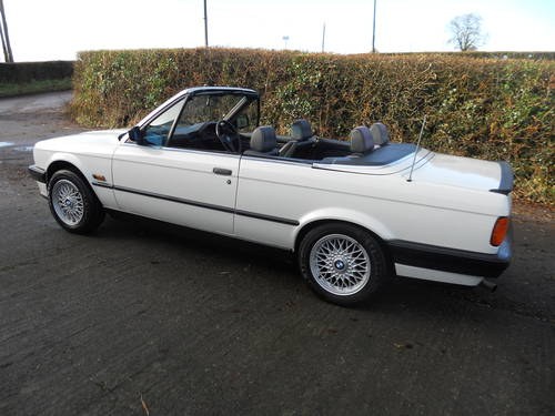 1991 Super example of a low mileage E30 Convertible -Au SOLD