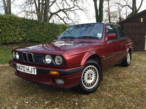 1990 BMW E30 316i LUX Coupe Calypso Red For Sale