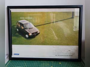 1970 Original 1989 Fiat Uno Framed Advert For Sale (picture 1 of 3)