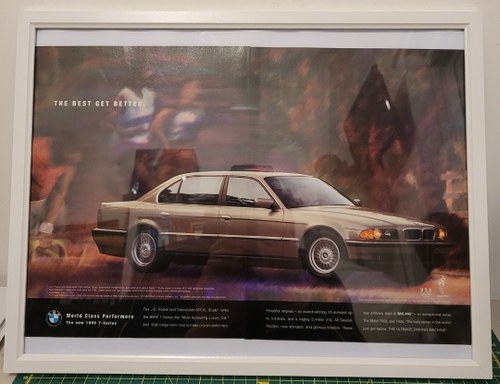 1981 Original 1996 BMW 7 Series Framed Advert For Sale