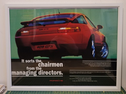 1978 Original 1993 Porsche 928 GTS Framed Advert For Sale