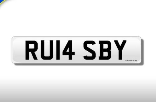 RU14 SBY RUMSBY number plate For Sale