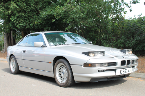 1991 BMW 850i Auto, 2 Door Coupe, silver with black interior For Sale
