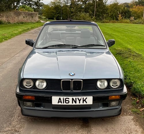 1989 BMW 320i TC Baur Cabriolet Cirrus Blu, grey cloth, 114k For Sale