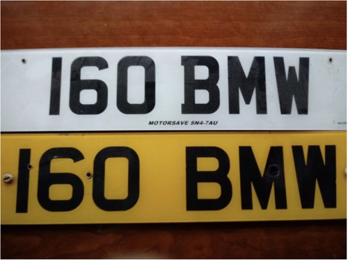 Number plate 160 BMW In vendita