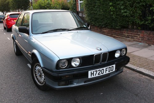 1990 BMW E30 320i Coupe, automatic in Glacier Blue SOLD