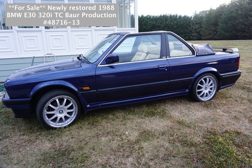 1989 BMW E30 320i TC Baur Convertible Production #48716-13 Kaufen Bei