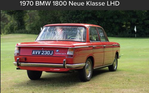 1970 BMW 1800 Neue Klasse LHD (picture 12 of 66)