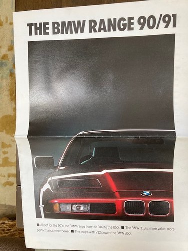 1990 BMW Model range 1990/91 brochure