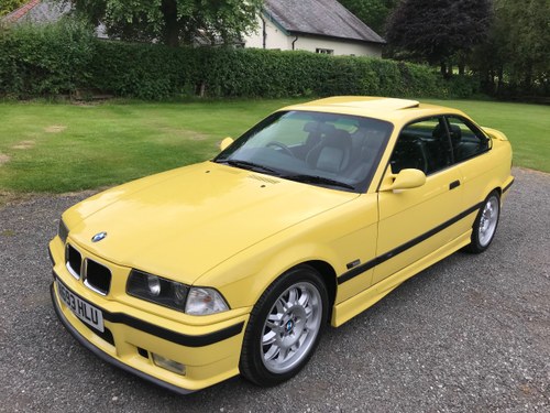 1996 BMW M3 3.2 EVOLUTION COUPE DAKAR YELLOW 38K FBMWSH STUNNING VERKAUFT