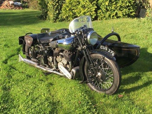 1939 Brough Superior SS80 with Alpine Petrol Tube Sidecar For Sale by Auction