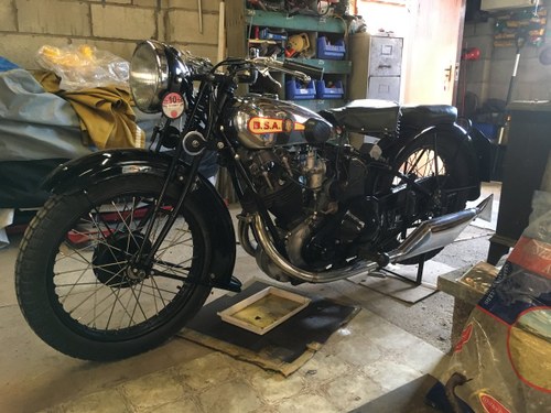 1931 BSA Sloper motorbike. VERKAUFT