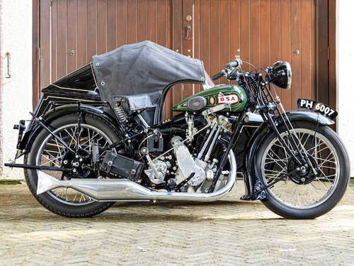 1927 BSA 500cc S28 Sloper & Noxal Sidecar Zu verkaufen durch Auktion