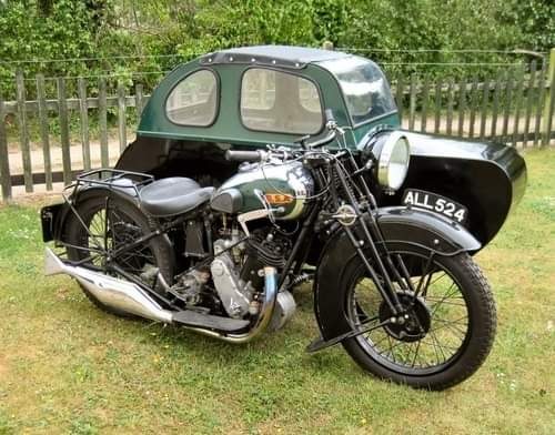 1933 BSA Sloper with Watsonian sidecar For Sale