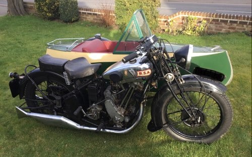 BSA Sloper Model S31-10 Deluxe with Swallow ‘Launch’ sidecar