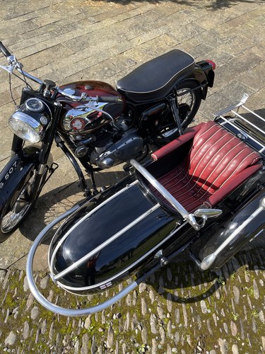 1958 BSA Golden Flash with Steib sidecar starts and rides
