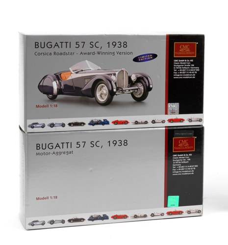 Lot 164 - Two boxed 1:18 scale models of Bugatti 1938 In vendita all'asta