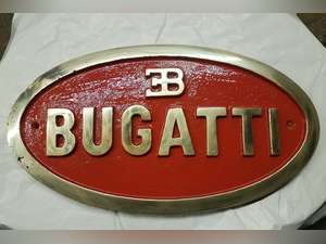 1930 Bugatti oval cast brass sign For Sale (picture 1 of 4)