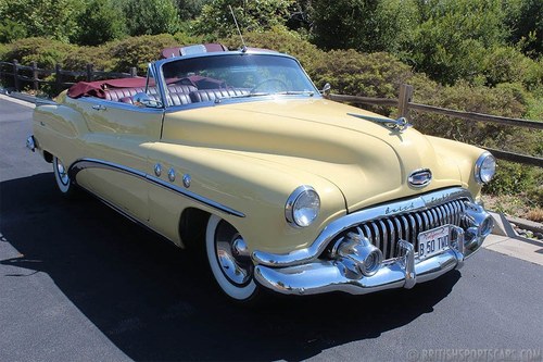 1953 Buick Super Convertible = Power-Top Clean Yellow $45k For Sale