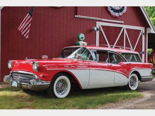 1957 Buick Caballero Estate Wagon with Vespa Scooter  For Sale by Auction
