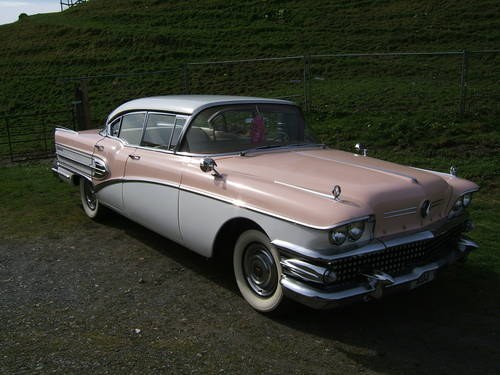 1958 Buick Super Pink Over White VERKAUFT