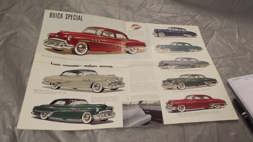 0000 buick straight eight range  1951 sales brochure For Sale