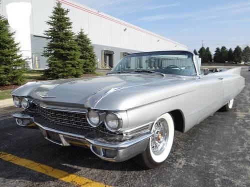 1960 Cadillac 62 Convertible * Silver For Sale