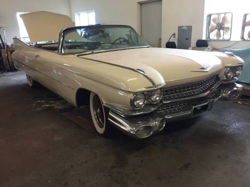 1959 Cadillac Convertible = 90% Restored Ivory(~)Red AC $68k For Sale