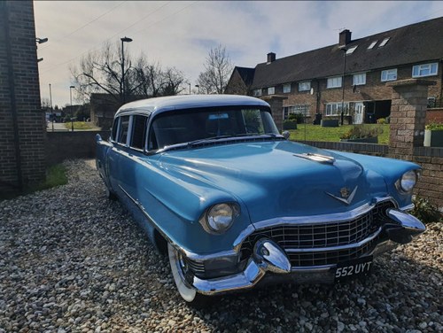 1955 Cadillac Fleetwood Blue and White Excellent Conditon For Sale
