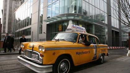 New York Checker yellow taxi cab