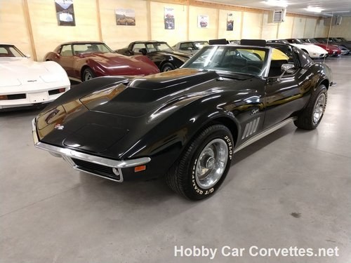 1969 Black Black Corvette 4spd 350Hp For Sale