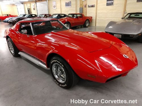1973 Red Corvette Black Int 4spd For Sale
