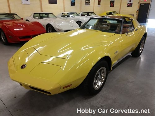 1974 Yellow corvette Tan interior for sale In vendita