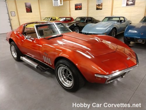1969 Orange Corvette Tan interior For Sale