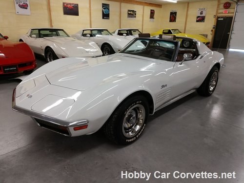 1972 White Corvette Tan Interior 4spd For Sale In vendita