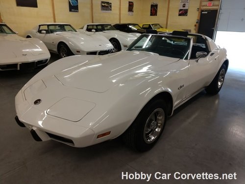 1975 White Corvette Blue Interior For Sale For Sale