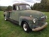 1953 CHEVY 3600 PICKUP, SOLID CALIFORNIA PROJ, UK REGISTERED For Sale