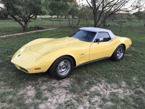 1974 CORVETTE TWO TOP 4 SPEED AC 350 1 OF ONLY 5,474 CONVERTIBLES VERKAUFT
