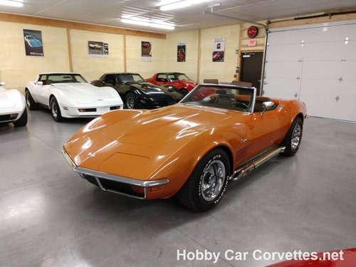1972 Orange Corvette Convertible 4spd For Sale In vendita