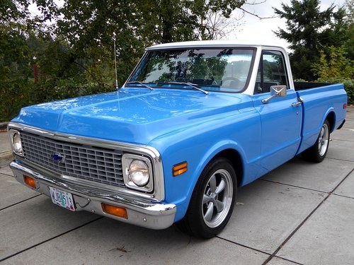 1972 chevy C10 Pick-Up Truck = Blue(~)Ivory crate 350 $21.5  For Sale