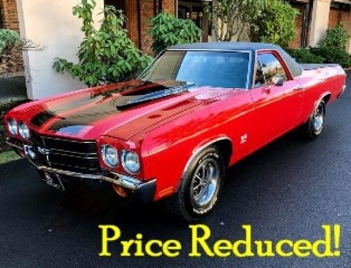 1970 Chevy El Camino = SS Clone = 350(~)350 Red  $29.9k For Sale