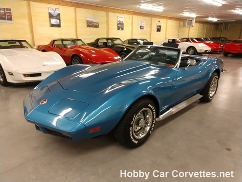 1973 Blue Blue Corvette Convertible 4spd For Sale In vendita