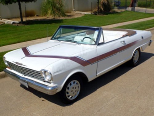 1964 Chevrolet Nova Convertible = All Ivory 6 cyls auto $6.5 For Sale