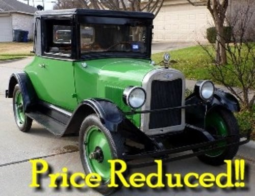 1926 Chevrolet Superior Coupe = Go Green(~)Tan $14.4k For Sale
