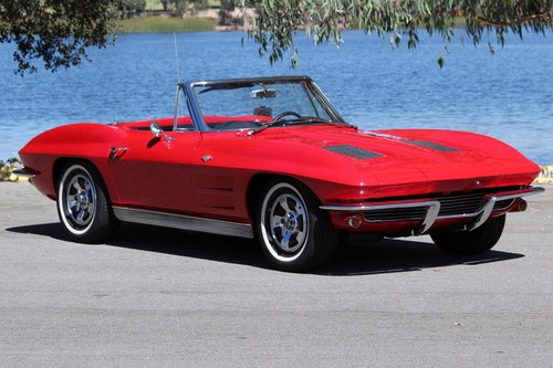 1963 Corvette Roadster = 4 speed 327 Top 55k miles Red $69k For Sale