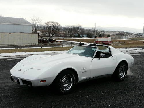 1975 White Corvette Numbers Matching 4spd In vendita